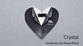  Presentation with shape heart - Presentation theme enhanced with wedding or st valentine theme background and a light gray colored foreground