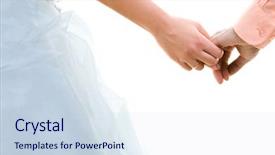  Presentation with married couple - Presentation theme consisting of wedding photo of married couple background and a sky blue colored foreground