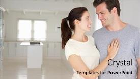  Presentation with new home sales - Presentation having wedding planning - couple in new home background and a lemonade colored foreground