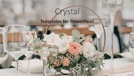  Presentation with table setting - PPT layouts featuring wedding-reception-table-setting background and a light gray colored foreground