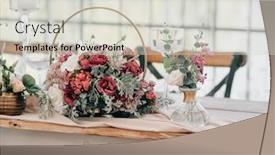  Presentation with table setting - PPT layouts consisting of wedding-reception-table-setting background and a light gray colored foreground