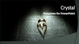  Presentation with wedding ring - Audience pleasing presentation theme consisting of wedding ring and heart shaped backdrop and a black colored foreground