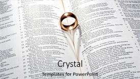  Presentation with wedding ring - Theme with wedding ring on a bible background and a  colored foreground