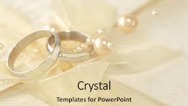  Presentation with pearls - Cool new PPT theme with wedding-ring-with-a-pearls backdrop and a lemonade colored foreground
