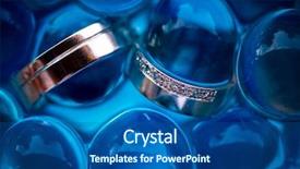  Presentation with wedding rings - Slides with wedding rings amid blue gel background and a ocean colored foreground