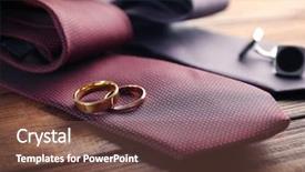  Presentation with wedding rings - Theme with wedding rings and cuff-links background and a  colored foreground