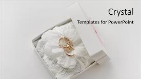  Presentation with wedding rings - Theme consisting of wedding rings in a box background and a light gray colored foreground