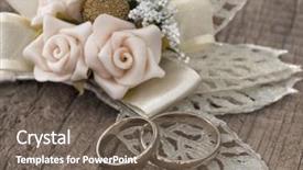  Presentation with rings as a wedding - Presentation design having wedding rings in the vintage background and a gray colored foreground