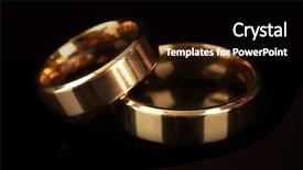  Presentation with wedding rings - PPT theme consisting of rice in wooden bowl on white background close up top view high resolution product background and a lemonade colored foreground