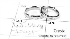  Presentation with wedding white - PPT theme with wedding rings isolated on white background and a white colored foreground