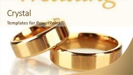  Presentation with white wedding - Audience pleasing slide deck consisting of wedding rings isolated on white backdrop and a cream colored foreground