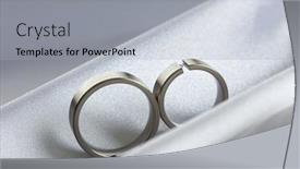  Presentation with white gold wedding - Presentation design having wedding rings of titanium background and a light gray colored foreground