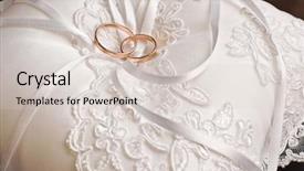  Presentation with wedding rings - Colorful slide set enhanced with wedding rings on cushion backdrop and a lemonade colored foreground