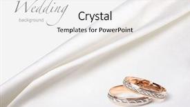  Presentation with silk - Slide deck featuring wedding rings on white silk background and a white colored foreground