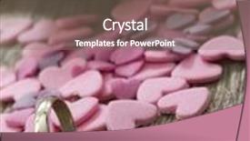  Presentation with wedding rings - Audience pleasing slides consisting of wedding rings with little heart backdrop and a coral colored foreground