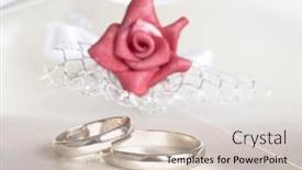  Presentation with wedding rings - Cool new presentation theme with wedding-rings-with-rose-s backdrop and a lemonade colored foreground