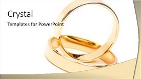  Presentation with rings as a wedding - Presentation theme enhanced with wedding rings background and a white colored foreground