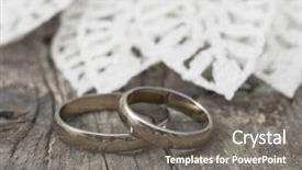  Presentation with wedding rings - PPT layouts consisting of wedding rings background and a gray colored foreground