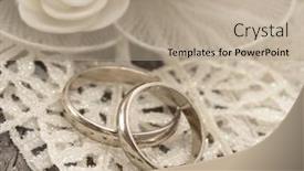  Presentation with wedding rings - PPT layouts featuring wedding rings background and a coral colored foreground