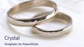  Presentation with wedding rings - Audience pleasing presentation consisting of wedding rings backdrop and a sky blue colored foreground