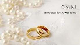  Presentation with wedding rings - Cool new slide set with wedding rings backdrop and a sky blue colored foreground