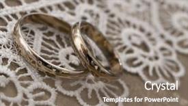  Presentation with wedding rings - Slide set with wedding rings background and a gray colored foreground