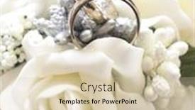  Presentation with wedding rings - Presentation theme with wedding rings background and a lemonade colored foreground