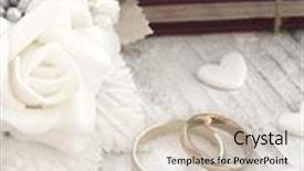  Presentation with wedding rings - Presentation theme consisting of wedding rings background and a lemonade colored foreground