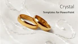  Presentation with wedding rings - Presentation having wedding-rings background and a lemonade colored foreground