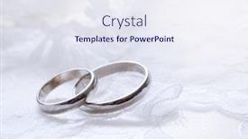  Presentation with wedding rings - Presentation featuring wedding-rings background and a sky blue colored foreground