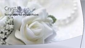  Presentation with wedding rings - Presentation design enhanced with wedding-rings background and a white colored foreground
