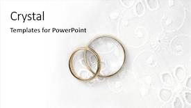  Presentation with rings as a wedding - Slide deck featuring wedding rings background and a white colored foreground