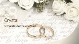 Presentation with wedding rings - Beautiful PPT layouts featuring wedding rings backdrop and a cream colored foreground