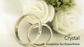  Presentation with wedding rings - Slides enhanced with wedding rings background and a soft green colored foreground