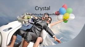  Presentation with beach wedding - Slides having wedding sce of bride background and a light gray colored foreground