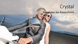  Presentation with beach wedding - Cool new theme with wedding sce of bride backdrop and a lemonade colored foreground