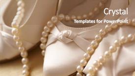  Presentation with shoes - Slides with wedding shoes background and a tawny brown colored foreground