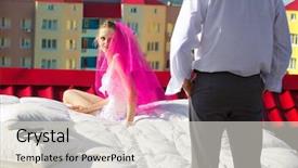  Presentation with passion - Slides featuring wedding shot of sexy passion between bride and groom on roof background and a lemonade colored foreground