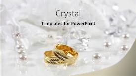  Presentation with golden wedding - Amazing theme having wedding still life with beautiful golden rings backdrop and a light gray colored foreground