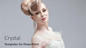  Presentation with hair dress - PPT layouts having wedding-style-portrait background and a light gray colored foreground