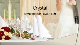  Presentation with feast - Beautiful PPT layouts featuring wedding table at a wedding backdrop and a lemonade colored foreground