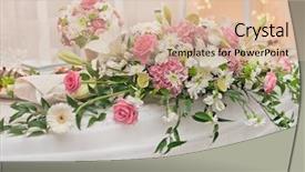  Presentation with decoration - Amazing PPT theme having wedding table decoration backdrop and a lemonade colored foreground