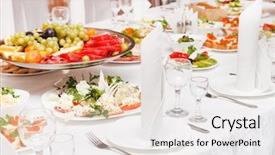  Presentation with wedding banquet table - Cool new presentation with wedding table setting backdrop and a white colored foreground