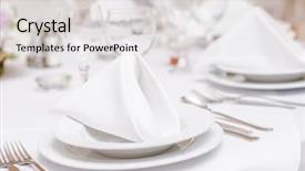  Presentation with table setting - Slide set with wedding table background and a light gray colored foreground