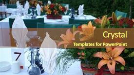  Presentation with wedding - Slide deck featuring wedding table background and a tawny brown colored foreground