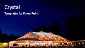  Presentation with tent - Audience pleasing theme consisting of wedding tent at night - special backdrop and a black colored foreground