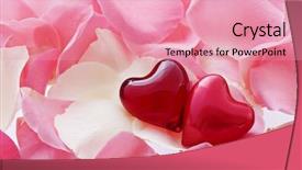  Presentation with loving hearts love heart candy - Audience pleasing slides consisting of wedding theme - hearts backdrop and a coral colored foreground