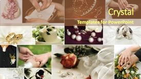  Presentation with wedding - Presentation theme having wedding theme collage composed background and a tawny brown colored foreground