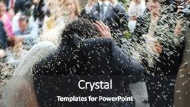  Presentation with married - Presentation having wedding traditional throwing of rice background and a dark gray colored foreground