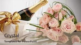  Presentation with holiday - Slides having wedding wine - holiday background background and a  colored foreground